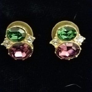 Vintage MFA Austrian Crystal Earrings 1